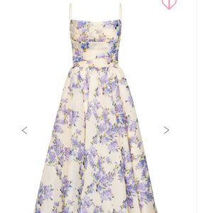 Milla Hydrangea Tender spaghetti strap midi dress Size L